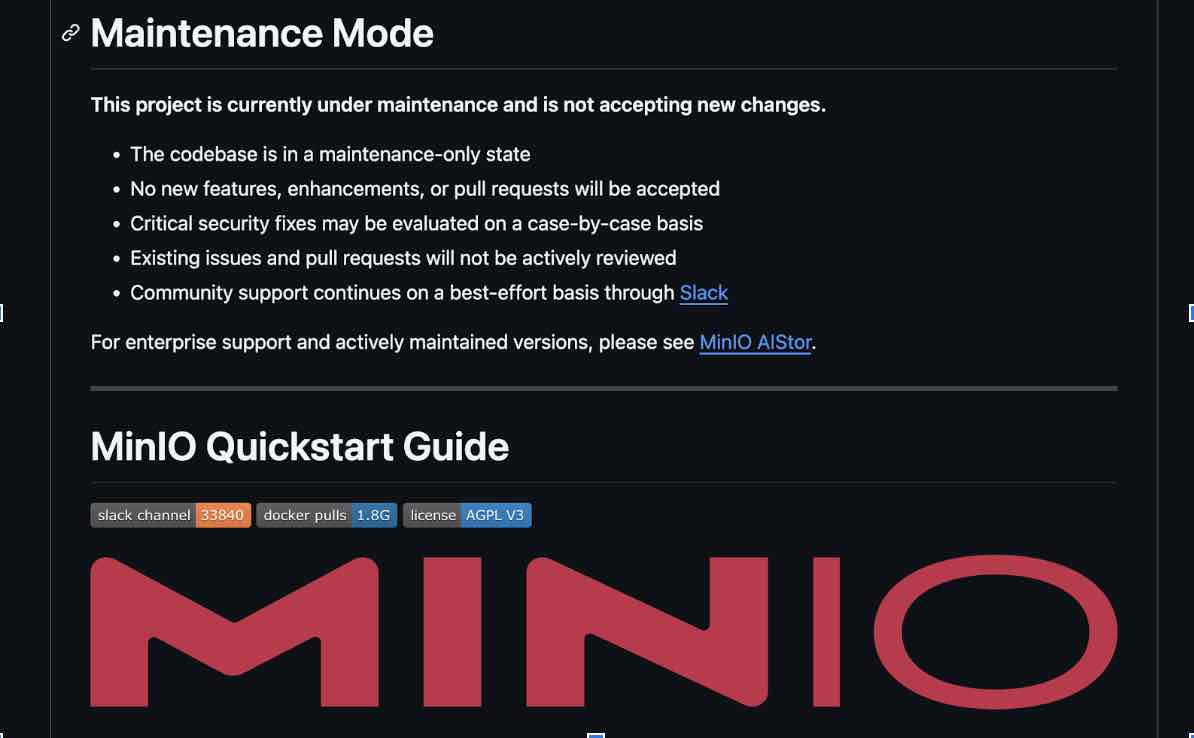 MinIO Community Edition Enters Maintenance-Only — Can You Still Trust Your Self-Hosted S3?